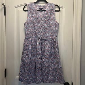 Gap Women’s Floral Sleeveless Waist-Defined‎ V-Neck Dress Size S Multicolor